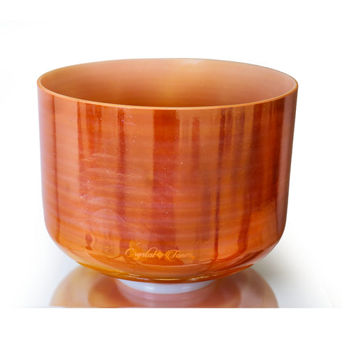 10" G-15 Sunstone, Palladium, Celestial Rings Crystal Tones® Alchemy Crystal Singing Bowl 160812