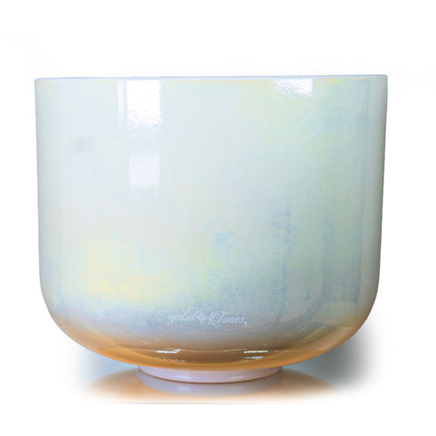 10" A-45 Lemon Angel Gold, Laughing Buddha, Frosted Inside Alchemy™ Crystal Tones® Quartz Singing Bowl 157519