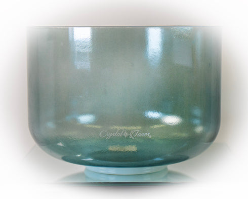 9" A#0 Green Heart Aura Gold Crystal Tones® Alchemy Crystal Singing Bowl 156917