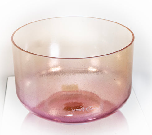 10" B+30 Grandmother, Pink Aura Gold (Base) Crystal Tones® Alchemy Crystal Singing Bowl