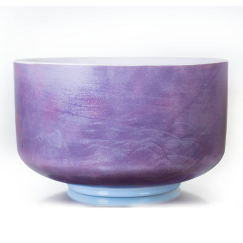 10" C#-10 Lavender Sunset Gold, Frosted Rim Inside Crystal Tones® Alchemy Singing Bowl 141155