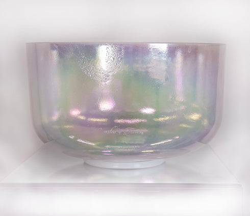 12" E-10 Azeztulite, Platinum Crystal Tones® Alchemy Crystal Singing Bowl 161123