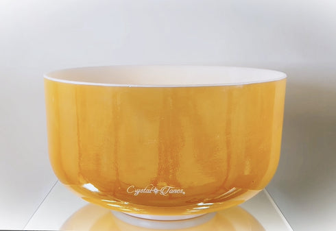 12" G-20 Laughing Buddha, Frosted Rim Inside Crystal Tones® Alchemy Crystal Singing Bowl 159868