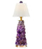 Very Large Amethyst Lamp Gold Base