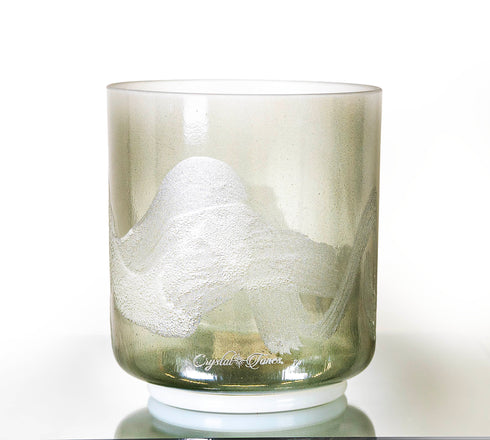 6" A-25 Azeztulite, Sage Aura Gold, Frosted Rim Inside Crystal Tones® Alchemy Crystal Singing Bowl 156494 (Copy)