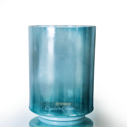 6" F0 Phenacite, Green Heart Aura Gold Crystal TonesĀ® Alchemy Crystal Singing Bowl 129760