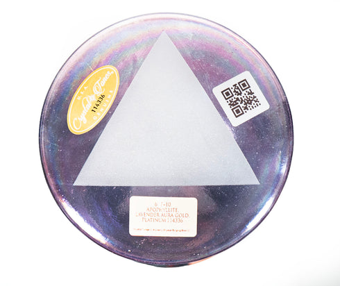 6" F+10 Apophyllite, lavender aura gold, Platinum Bowl Crystal Tones® Alchemy Crystal Singing Bowl 114336
