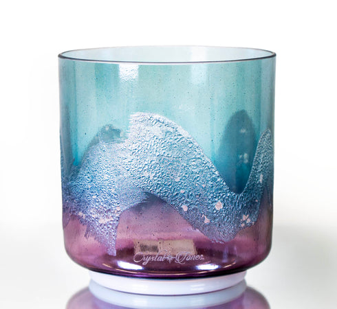 6" G+45 Azeztulite, Sage Aura Gold, Lavender Aura Gold (Base) Crystal Tones® Alchemy Crystal Singing Bowl 156494