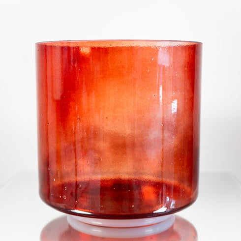 7" A+5 Ruby, White Light Aura Gold, Frosted Rim Crystal Tones® Alchemy Crystal Singing Bowl 150318