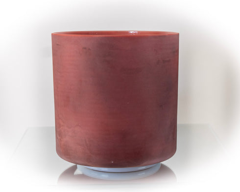 7" G+30 Ruby, Frosted Crystal Tones® Alchemy Crystal Singing Bowl 151172