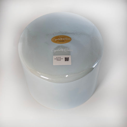 8" F+10 Ocean Gold Bowl Alchemy™ Crystal Tones Crystal Singing Bowl