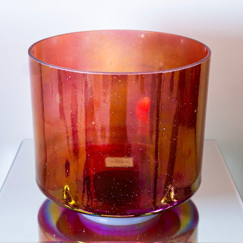 8" C#0 Ruby, Platinum Crystal Tones® Alchemy Crystal Singing Bowl 161139