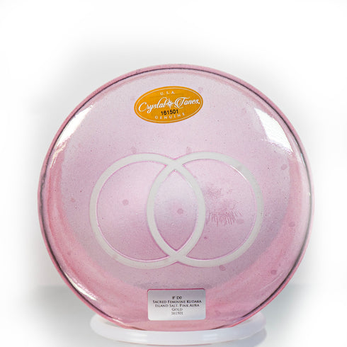 8" D0 Sacred Feminine Kudaka Island Salt, Pink Aura Gold Crystal Tones® Alchemy Crystal Singing Bowl 161501