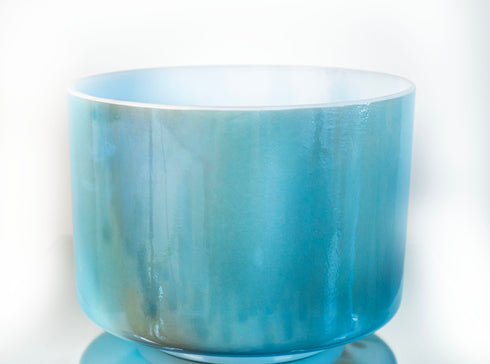8" G#+15 Mt. Shasta Serpentine, Sedona Red Rock, Ocean Gold Crystal Tones® Alchemy Crystal Singing Bowl 150373
