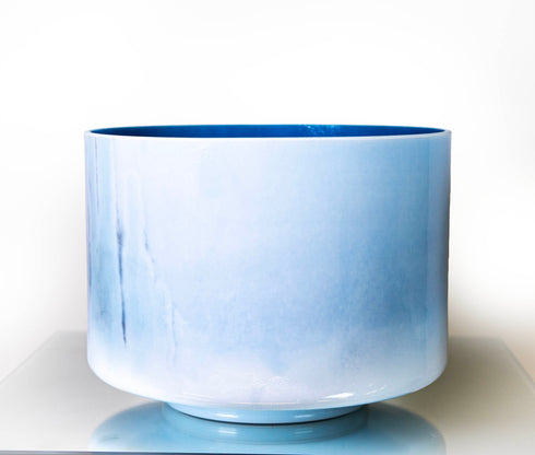 8" G+40 Larimar, Zeal Point (Inside) Crystal Tones® Alchemy Crystal Singing Bowl 160125