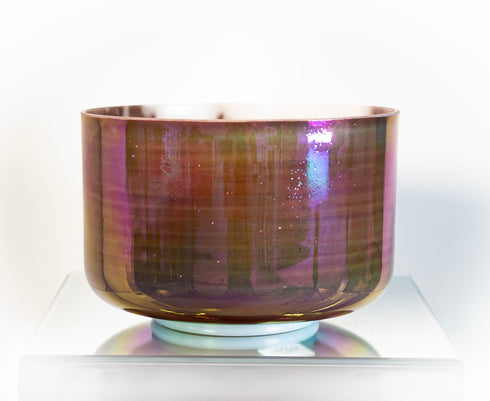 9" A#-10 Kunzite Platinum Celestial Rings Crystal Tones® Alchemy Crystal Singing Bowl