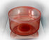 9" B+15 Ruby, White Light Aura Gold, Frosted Rim Tones® Alchemy Crystal Singing Bowl