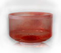 9" B+15 Ruby, White Light Aura Gold, Frosted Rim Tones® Alchemy Crystal Singing Bowl