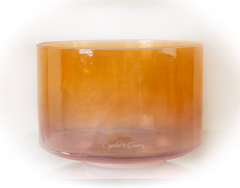 9" D#+40 Apophyllite, Grandmother, Pink Aura Gold (Base) Crystal Tones® Alchemy Crystal Singing Bowl 161776