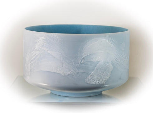 9" F+15 Larimar, Green Heart Ocean Gold (Inside) Crystal Tones® Alchemy Crystal Singing Bowl 148884