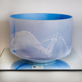 9" F+25 Larimar, White Light Angel Gold Crystal Tones® Alchemy Crystal Singing Bowl