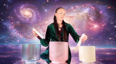 Diamond & Selenite Harmony Set Crystal Tones® Crystal Alchemy Singing Bowls