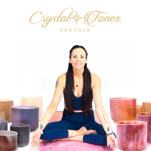 SOLD MORE COMING SOON 8" F+15 Ocean Indium Bowl Alchemy™ Crystal Tones Singing Bowl