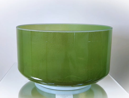 10" D#+15 Emerald White Light Aura Gold Crystal Tones® Alchemy Crystal Singing Bowl 138663