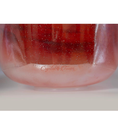 SOLD Rare 12" D+40 Ruby, Palladium, Frosted Inside, Transcendent Crystal Tones® Alchemy Crystal Singing Bowl (Copy)
