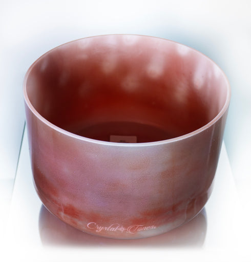 10" C#+10 Ruby, White Light Angel Gold Crystal Tones® Alchemy Crystal Singing Bowl
