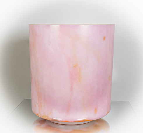 8" E+30 White Alchemy Gold, Rose Quartz, Pink Ocean Gold Alchemy™ Crystal Tones Singing Bowl