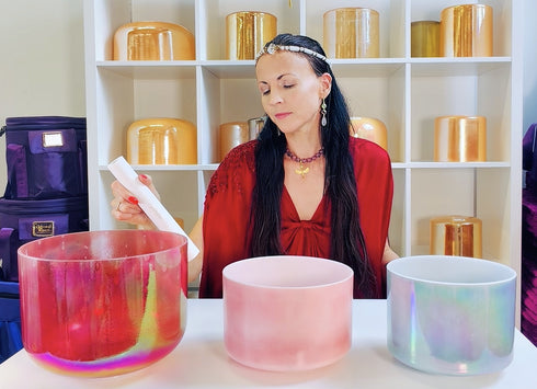 Healing Diamond Light Harmony Set Crystal Tones® Crystal Alchemy Singing Bowls