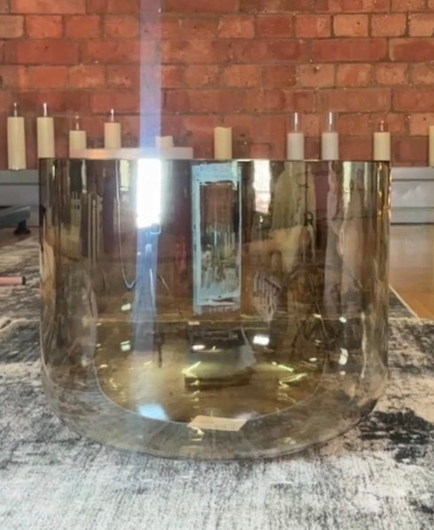 10" A in 3rd Octave Smokey Quartz Bowl and Bag