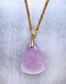Kunzite Gemstone Pendant in Gold Vermeil