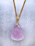 Kunzite Gemstone Pendant in Gold Vermeil