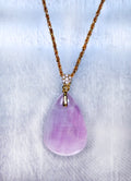 Kunzite Gemstone Pendant in Gold Vermeil