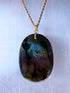 Large Labradorite Gemstone Pendant in Gold Vermeil