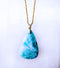 Larimar Gemstone Pendant in Gold Vermeil