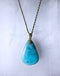 Larimar Gemstone Pendant in Gold Vermeil