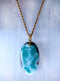 Larimar Gemstone Pendant in Gold Vermeil
