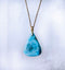 Larimar Gemstone Pendant in Gold Vermeil