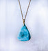 Larimar Gemstone Pendant in Gold Vermeil