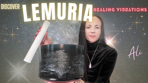 Lemurian Seed, Shungite,Tibetan Quartz Copper (Inside) Crystal Tones® Alchemy Crystal Singing Bowl 9" D#+20