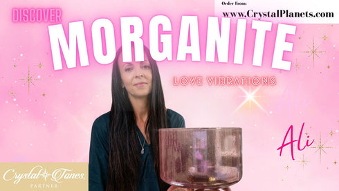 Morganite Palladium Crystal Tones® Alchemy Crystal Singing Bowl 9" D#+10
