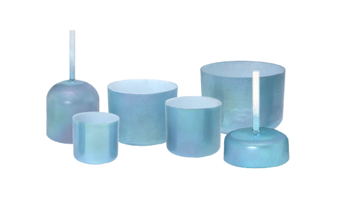 SOLD 9" D-20 Ocean Gold Bowl Alchemy™ Crystal Tones Crystal Singing Bowl