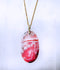 Large Rhodochrosite Gemstone Pendant in Gold Vermeil