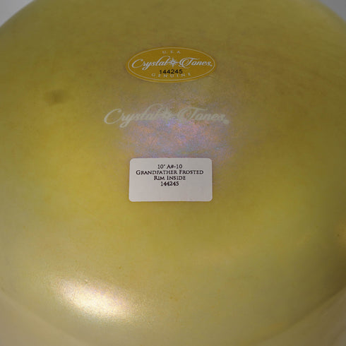 10" A#-10 Rare Grandfather Bowl Frosted Inside Alchemy™ Crystal Tones Singing Bowl