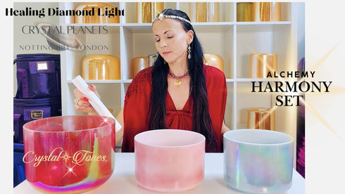 Healing Diamond Light Harmony Set Crystal Tones® Crystal Alchemy Singing Bowls