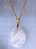 Moonstone Gemstone Pendant in Gold Vermeil