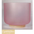 Rare 8" D Advanced Selenite Pink Aura Gold Alchemy™ Crystal Tones Singing Bowl